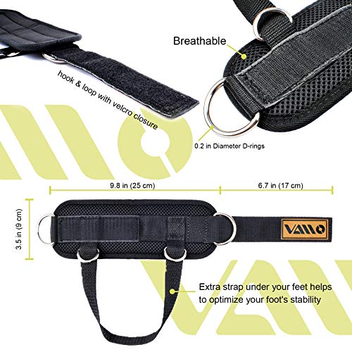Image of VAIIO Ankle Straps for Cable Machines,Adjustable Comfort fit Neoprene, Reinforce Double D-Ring - Premium Ankle Cuffs to Improve Abdominal Muscles, Lift The Butts, Tone The Legs for Men & Women