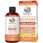 MaryRuth Organics Liquid Multivitamin + Hair Growth | Biotin 10000mcg | Lustriva Hair Growth Supplement | Clinically Tested in Women for Thicker Hair & Facial Wrinkle | Skin Care | 18+ | 15.22 Fl Oz
