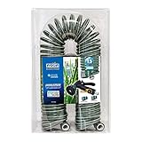 Aqua Control C2107N2 Manguera de Jardín con Conexiones Bimateria y Pistola con 7 Formas-15 m, Verde