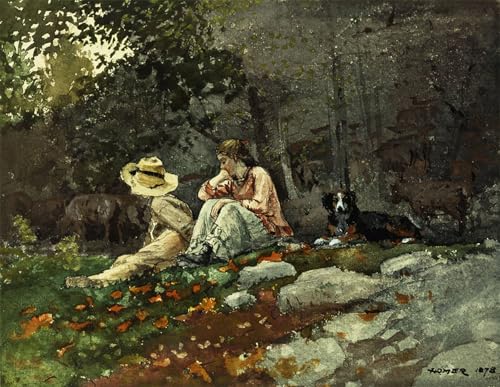 Peinture pour décoration salon haut de gamme par Winslow Homer 60x90cm