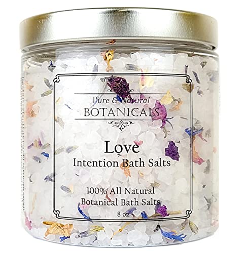 Love Intention Bath Salts |100% All Natural 8 Oz | Hand Blended With Herbs & Essential Oils | Wiccan Pagan Magick Metaphysical #TOP21