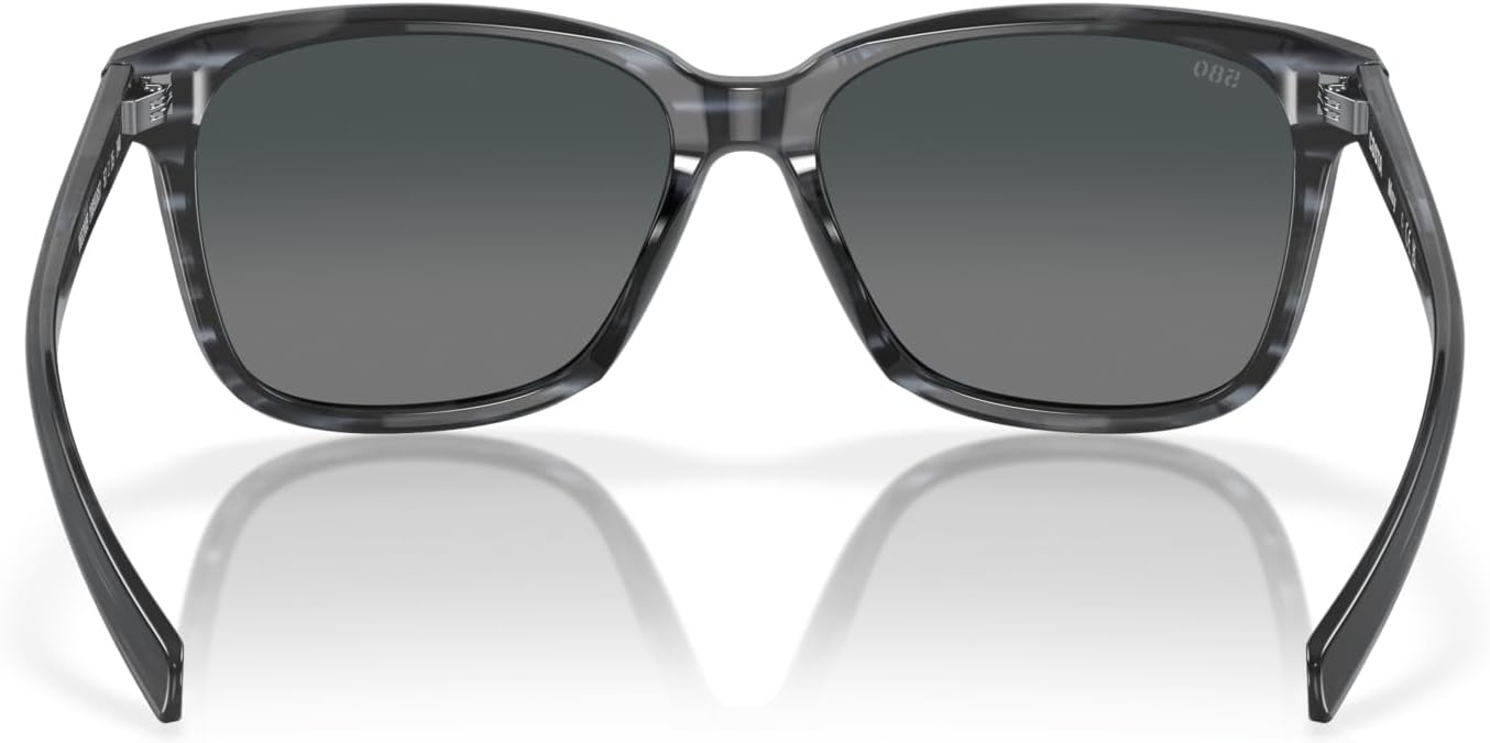 Costa Woman Sunglasses Shiny Black Frame, Gray Lenses, 57MM - Image 4