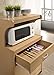 HODEDAH IMPORT Microwave Kitchen Cart, Beech.