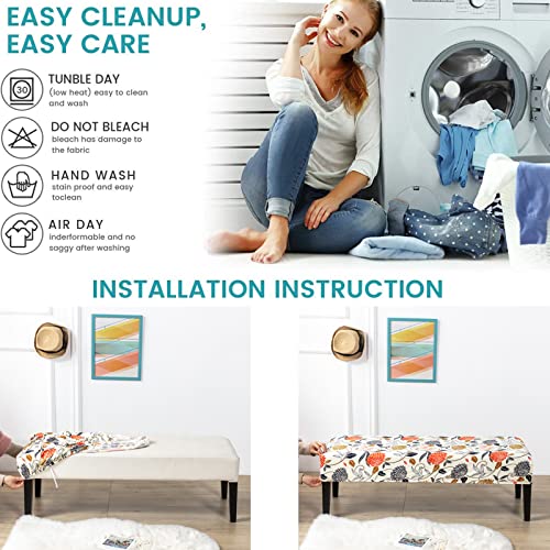Eco-Ancheng Dining Bench Cover Removable Bench Slipcover Stretch Bench Seat Furniture Protector Dining Chair Slipcovers For Living Room And Kitchen (21) #TOP3