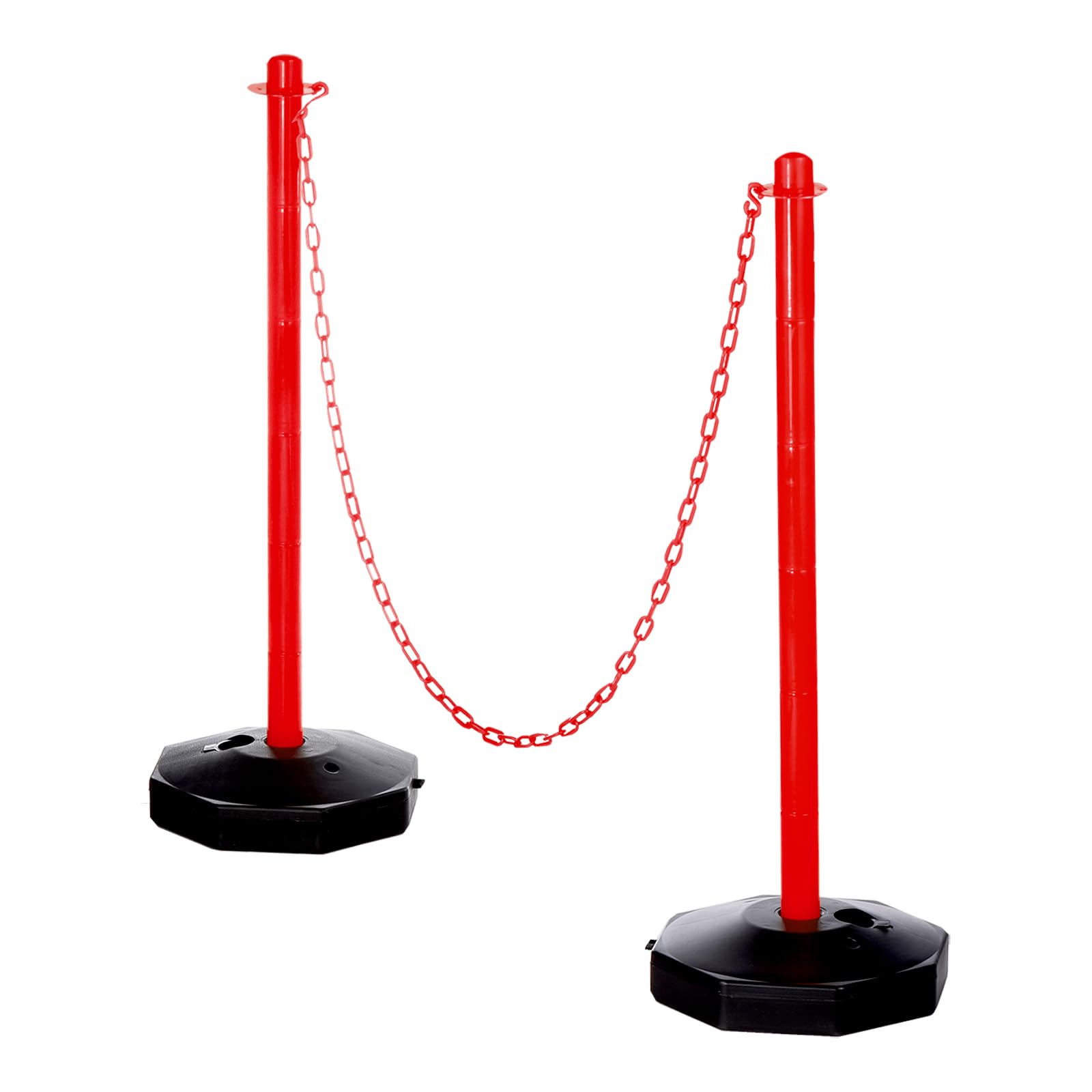 Poteaux de délimitation de trafic PATIKIL avec base remplissable et chaîne plastique 5ft