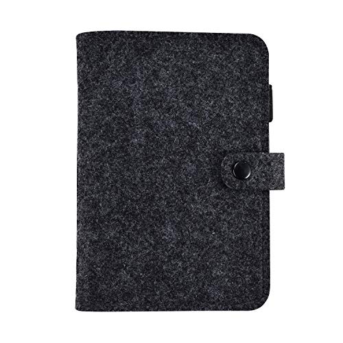 A6 Planner Binder , Binder Spiral Notebook Office Supplies?Pocket Notebook-POLATU?A6 7.19 x 5'' Dark Grey?