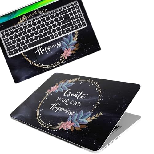 Image of Galaxsia Floral D26 Full Body Vinyl Laptop Skin /Sticker /Cover Upto 15.6 Inches Laptops Laminated-Removable-HD Quality Compatible for Hp-Dell-Sony-Lenovo-Asus etc.(15x10 Inches)
