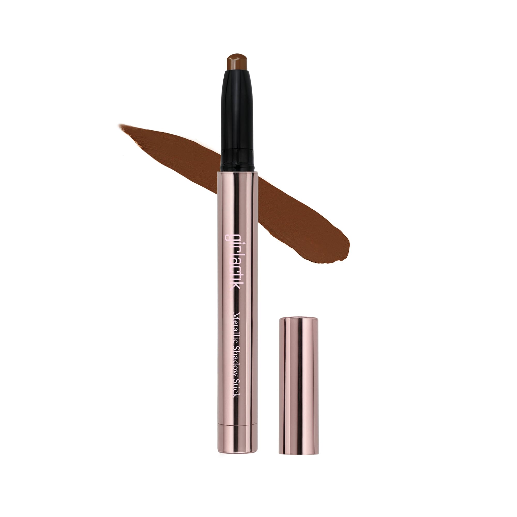 GirlactikCreamy Eyeshadow Stick- Long Lasting and Water-Resistant, Shimmering and Matte Colors Eye Shadow Stick Makeup, Built-in sharpener - 2 g / .07 oz (Bark)