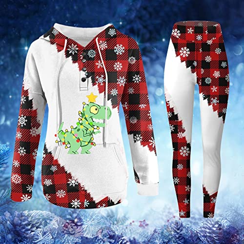 Moletom feminino com capuz e manga comprida com estampa de boneco de neve de Natal com forro de ceti