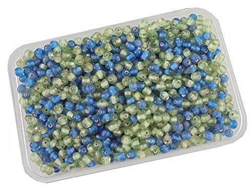 Image of Eshoppee Glass Seed Beads Round for Jewellery Making Kit (200 Gm, 4mm, Multicolor)