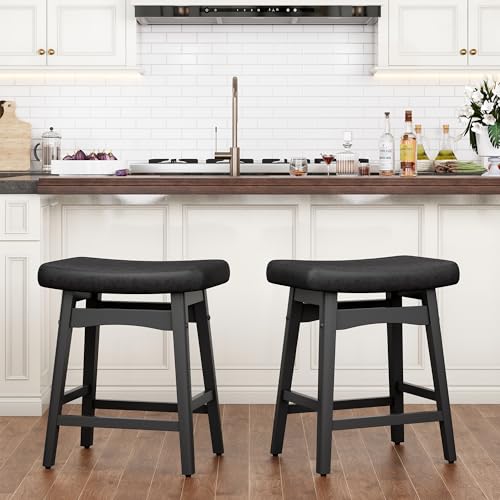 Image of PHI VILLA Bar Stools Set of 2, Counter Height Barstools