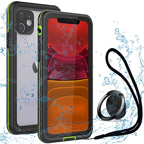 Waterproof Case for iPhone 11 Only,Full-Body Sealed Phone Case with Clear Back Cover,Built-in Touchable Screen Protector,WeLohas Phone Accessories Gifts