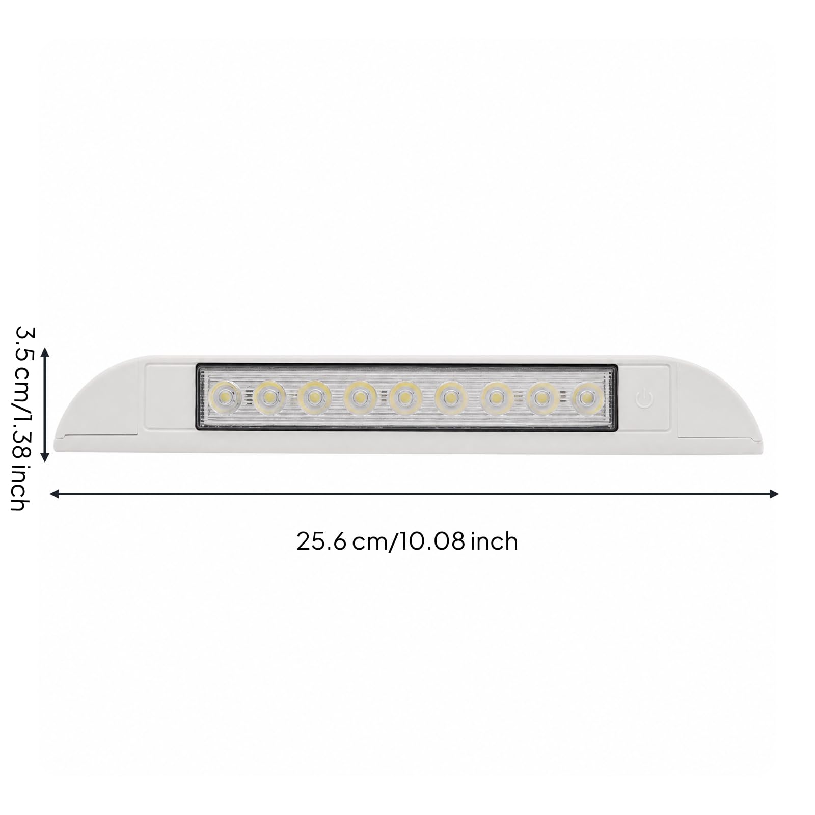 Lámpara LED con 9 Diodos Emisores lgada Luz LED con Carcasa PC y Lente Rectangular Compacta para Campamento, Lectura en Vehículo,