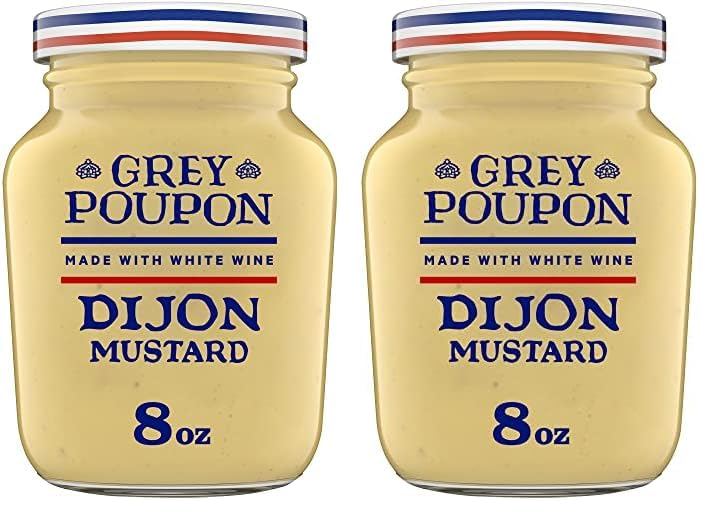 Grey Poupon Dijon Mustard, 8 oz Jar, Pack of 2