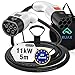 Produktbild KUAX Typ 2 Ladekabel 11KW 3 Phasen Ladekabel mit 16A, 5M, 11KW, IP54, IEC-62196-2 geeignet für Model S/3/X/Y | e-Golf/e-UP/ID.3 | i3/i8 (Weiß)