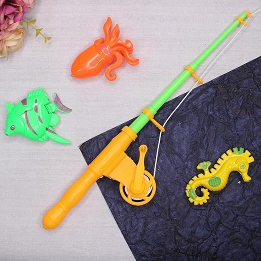 Image of Prime Magnetic Fish Catching Game with Colorful Fishes and Magnetic ROS for Kids (Fishing Game)