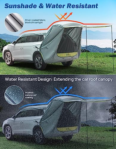 JOYTUTUS SUV Tailgate Tent with Awning