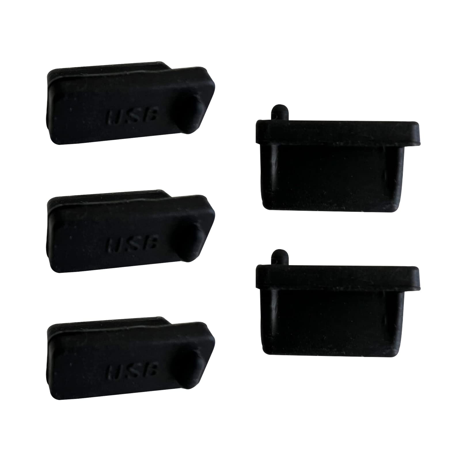 30PCS USB Type A Port Covers Caps,Laptop Port Anti Dust Protection Stopper,Dust,Water and Oxidation Proof,Silicone Anti Dust Plug for USB Type-A (Black)