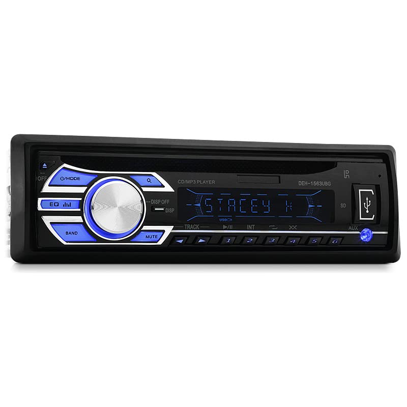 tunez® Reproductor de CD para radio de coche (1 DIN, 3,5 mm, entrada AUX, MP3, USB/SD/AUX/FM)