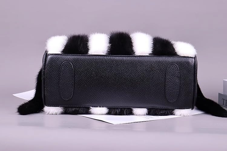 REALFUR NU-191 Women's High-End Furry Bag With Real Mink Fur Luxury Handbag One Shoulder Diagonal Cross Bags4