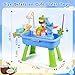 Mobelixy Upgraded Toddler Sand Water Table Toy with Electric Water Pump, Kids Sand Water with Faucet/Play Food Accessories/Fishing Toy, Kitchen Play Sink Toys for Girl Boy Age 3+ (Blue)