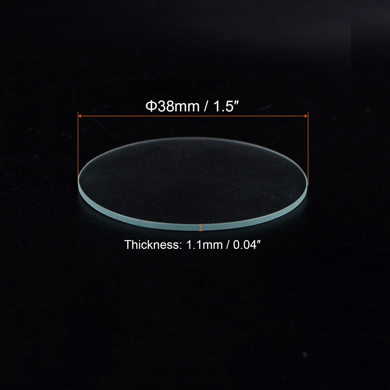sourcing map 3pcs Verre de Montre Crystal Lentille bombé 38mm Diamètre 1.1mm Bord Épaisseur Double Dôme Rond Transparent Rechange Pièces pour Horlogerie Rechange sourcing map 3pcs Verre de Montre Crystal Lentille bombé 38mm Diamètre 1.1mm Bord Épaisseur Double Dôme Rond Transparent Rechange Pièces pour Horlogerie Rechange