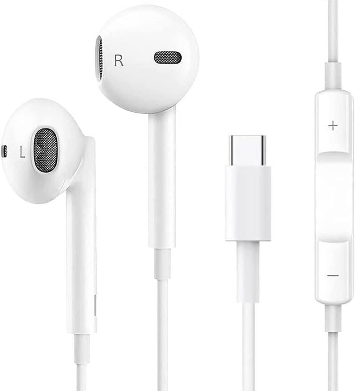 Cuffie USB C,Auricolari Type C con filo y Microfono Hi-Fi Stereo compatibile per iPhone 17/16/15 Pro Max Plus,iPad Pro Air,Samsung Galaxy S26/S25/S24/S23 A53 A33,Huawei,Google Pixel,Xiaomi