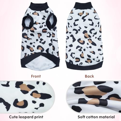Ropa de gato sin pelo Sphynx pijama de leopardo blanco M 6