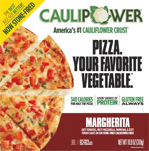 Image of CAULIPOWER Margherita Stone-Fired Cauliflower Crust Pizza, 11.85 Oz (Pack of 1)