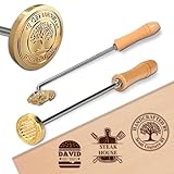 XSTZR Branding-Eisen Stempel personalisiert mit Logo, Metallstempel zum Brennen für Holz, Leder, Kuchen & Fleisch, flammengeheiztes für Holzarbeiten, Grillen,Hochzeit & personalisierte Weihnac