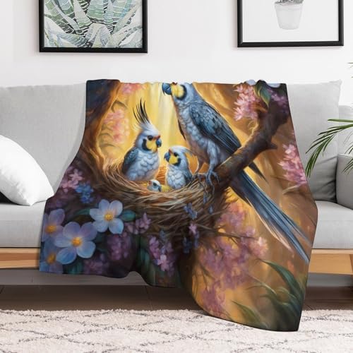 Manta de franela de loro suave para cama y sofa de 130x150 cm 3