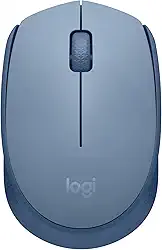 Mouse sem fio Logitech M170 com Design Ambidestro Compacto, Conexão USB e Pilha Inclusa - Azul Claro