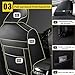 YORKNEIC Fit for Audi Q3 Seat Covers 5 Seats 2015-2023 2024 - Leather Car Seat Covers Full Set (2 Row 5 Seats, Black)