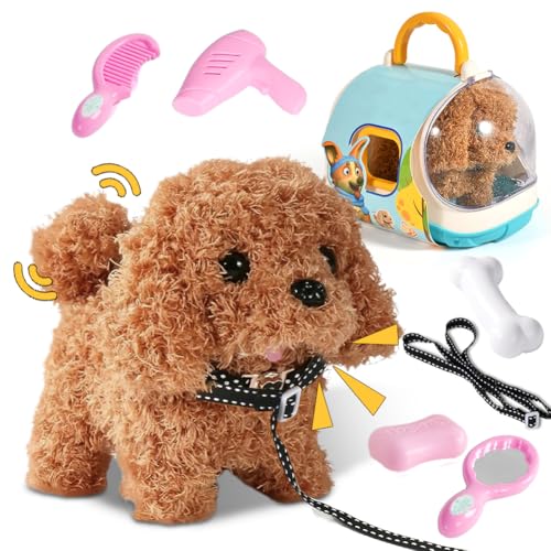 Hund Spielzeug Kinder, Spielzeug Hund der Läuft und Bellt, Hund mit Leine...