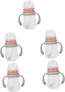 SAFIGLE 5 Peças Mamadeira Mamadeira Para Bebês Copo Com Canudinho Copo De Palha Para Bebê Mamadeira Alimentadora Infantil Para Bebês Mamadeira Mamadeira De Leite Para Bebês Recém-Nascidos