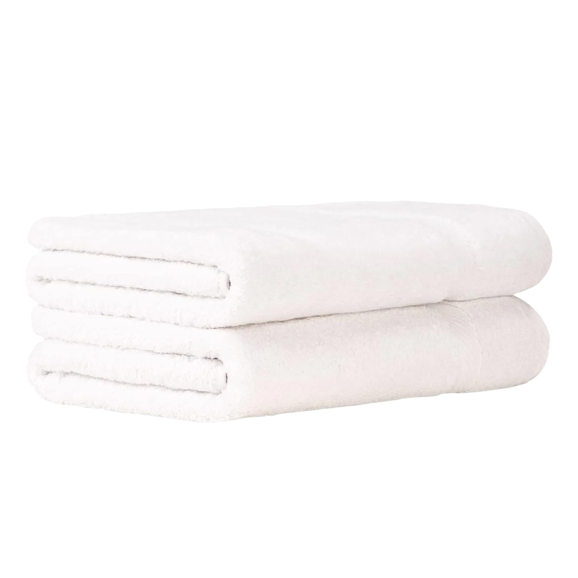 Luckytowel Handtücher Set 50x100 cm – Oeko-TEX Handtuch-Set aus 100% Baumwolle mit 600 g/m² – Frottiertücher mit Aufhängeschlaufe – flauschig & saugstark – Frottee Handtuchset – 2er Pack Weiß