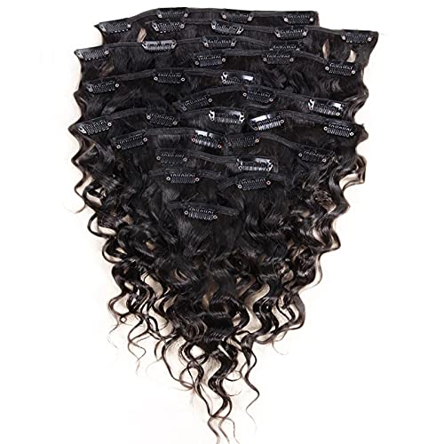 Amazon.com : Deep Wave Clip In Extensions Human Hair 8Pc/Set  display picture 1