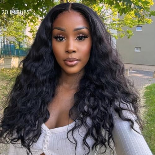 Emistar Curly V Part Wig Blend With Your Natural Human Hair Long Wavy Glueless Synthetic Wig Upgrade U Part Wigs for Black Women Full Head Clip in V-Part Wigs Beginner Friendly (#2, 16 Inch)