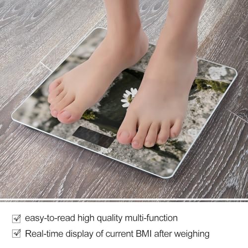 Báscula digital de baño con diseño flores Daisy miniatura 5