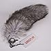 URSFUR Silver Blue Fox Tail Keychain Bag Charm Pendant