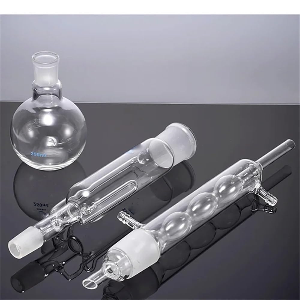 250 ml Soxhlet-Extraktionsgerät aus Glas mit gewölbtem Kühler und Extraktorkörper, Laborglas