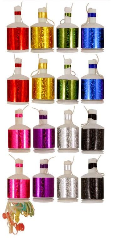 Henbrandt Bag of 50 Party Poppers (Black)