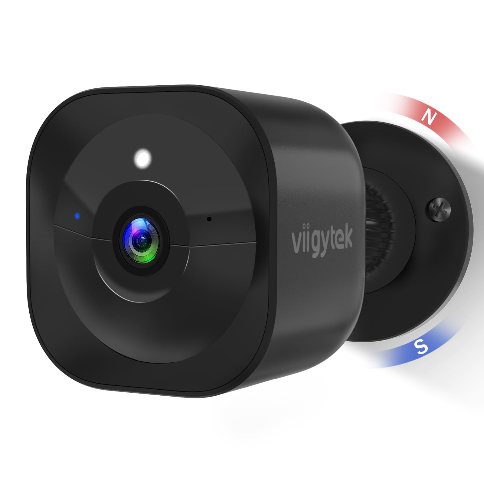 Viigytek Security Cameras Wireless Outdoor, WiFi 2K Battery Powered Security Camera, AI Motion Detection, Color Night Vision, 2-Way Talk, Waterproof, Compatible with Alexa (Black)