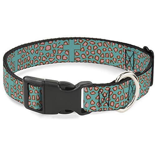 Collier léopard turquoise Buckle Down réglable 13-45 cm pour petit chien - 2
