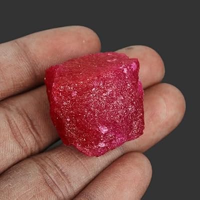 GEMHUB Natural Crystals And Healing Stones 30.00Carat Raw Rough Ruby Healing Crystals For Jewelry Making
