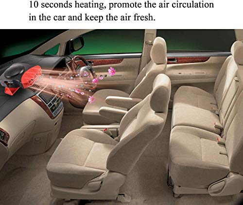 Lord Eagle Portable Car Heater, Car Defroster 30 Seconds Fast Heating Quickly 12V 150W Auto Heater Cooling Fan (Black)…