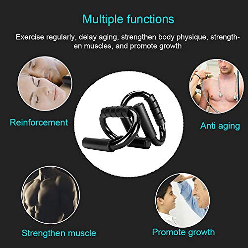 muxiao Barras push-up, alças para suportes de flexão em forma de S, barras de suporte push-up com pu