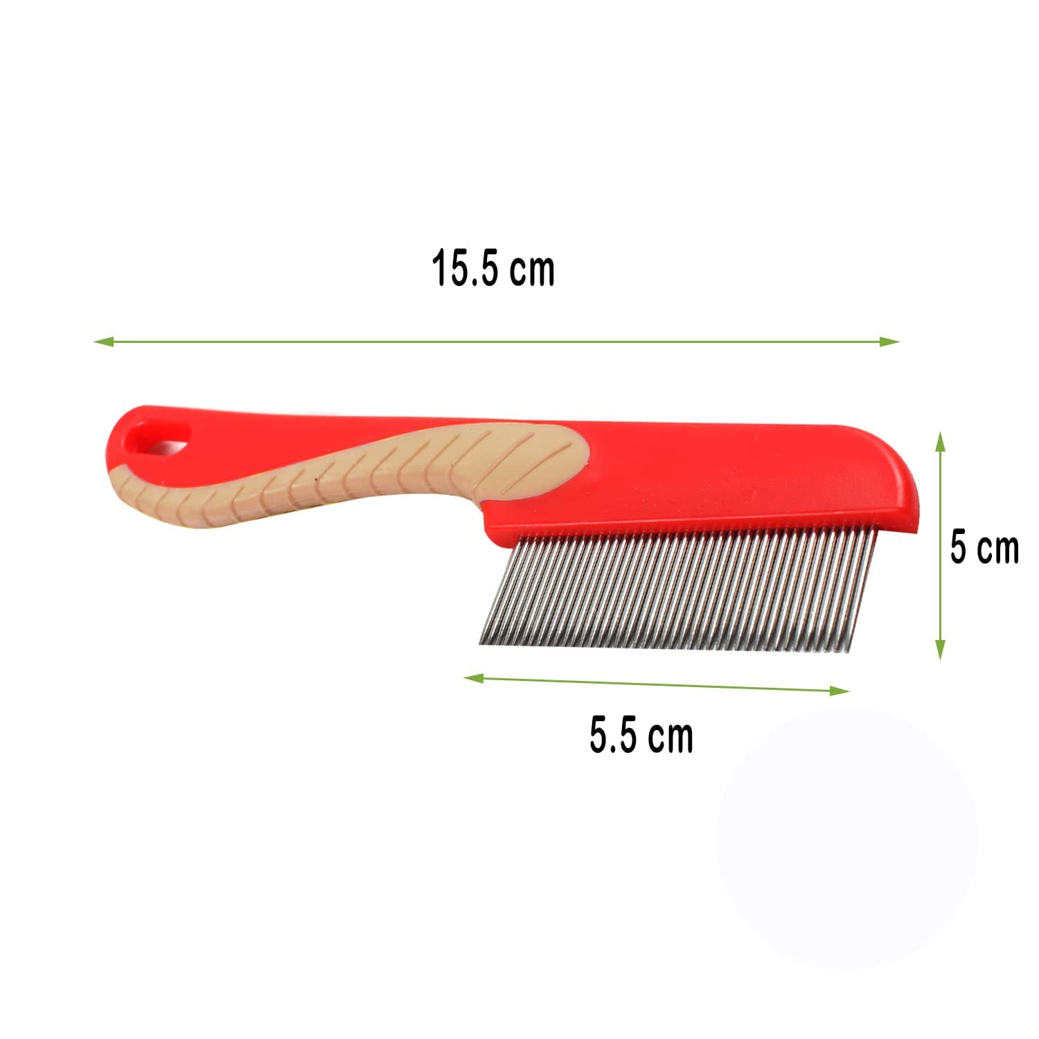 PSK PET MART Flea Comb for Cat Dog, Stainless Steel Fine Tooth Flea Lice Tear Stain Remover Comb (Pack of 2) 4