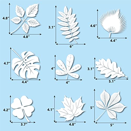 Fingooo Window Decals For Bird Strikes,52 Pieces Large Leaf Shape Anti Collision Window Stickers #TOP3