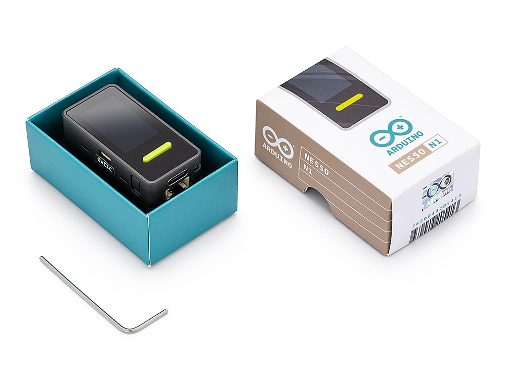 Arduino Nesso N1 [TPX00227] - (M5Stack) Kit IoT ESP32-C6 Tutto in Uno Wi-Fi 6, Bluetooth 5.0, Thread, LoRaWAN, IMU, IR, Display Touch da 1,14", Grove/QWIIC